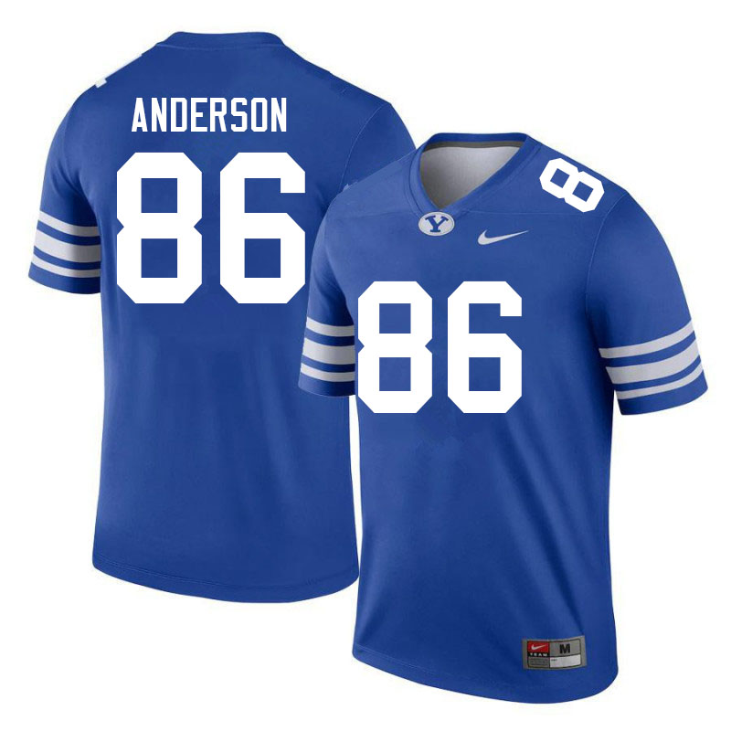 Men #86 Maguire Anderson BYU Cougars College Football Jerseys Sale-Royal - Click Image to Close